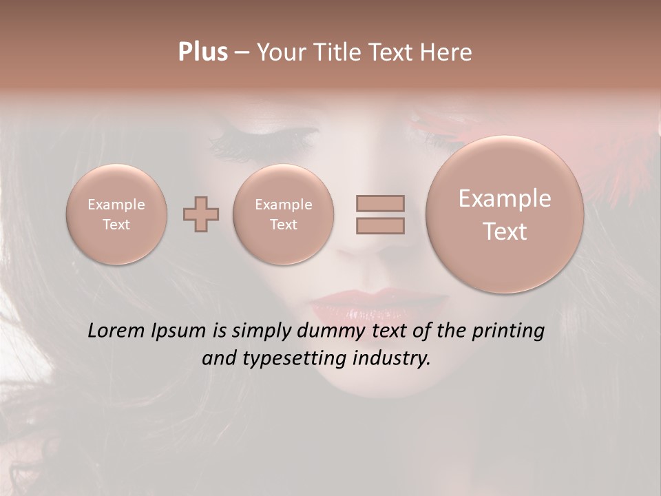 Feather Sensual Girl PowerPoint Template