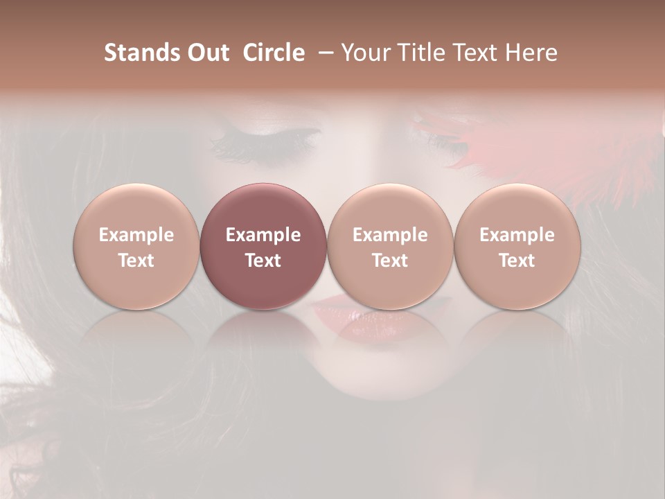 Feather Sensual Girl PowerPoint Template