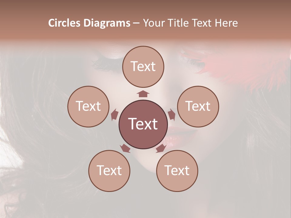 Feather Sensual Girl PowerPoint Template