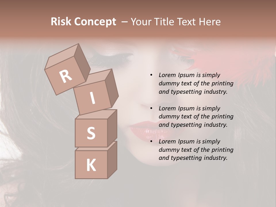 Feather Sensual Girl PowerPoint Template