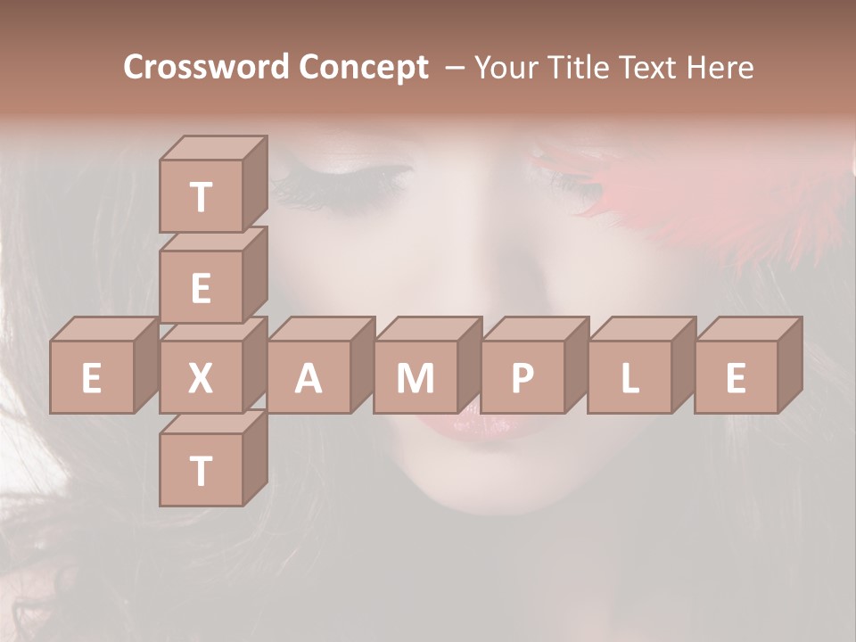 Feather Sensual Girl PowerPoint Template