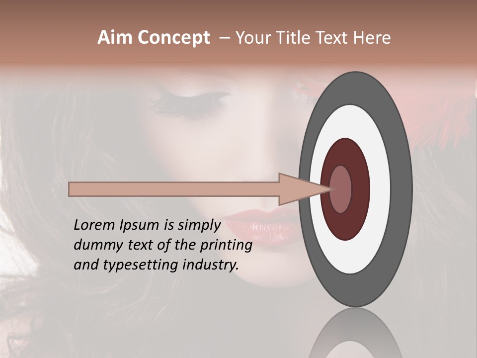 Feather Sensual Girl PowerPoint Template