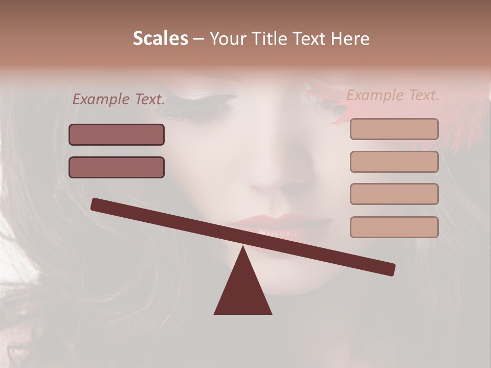 Feather Sensual Girl PowerPoint Template