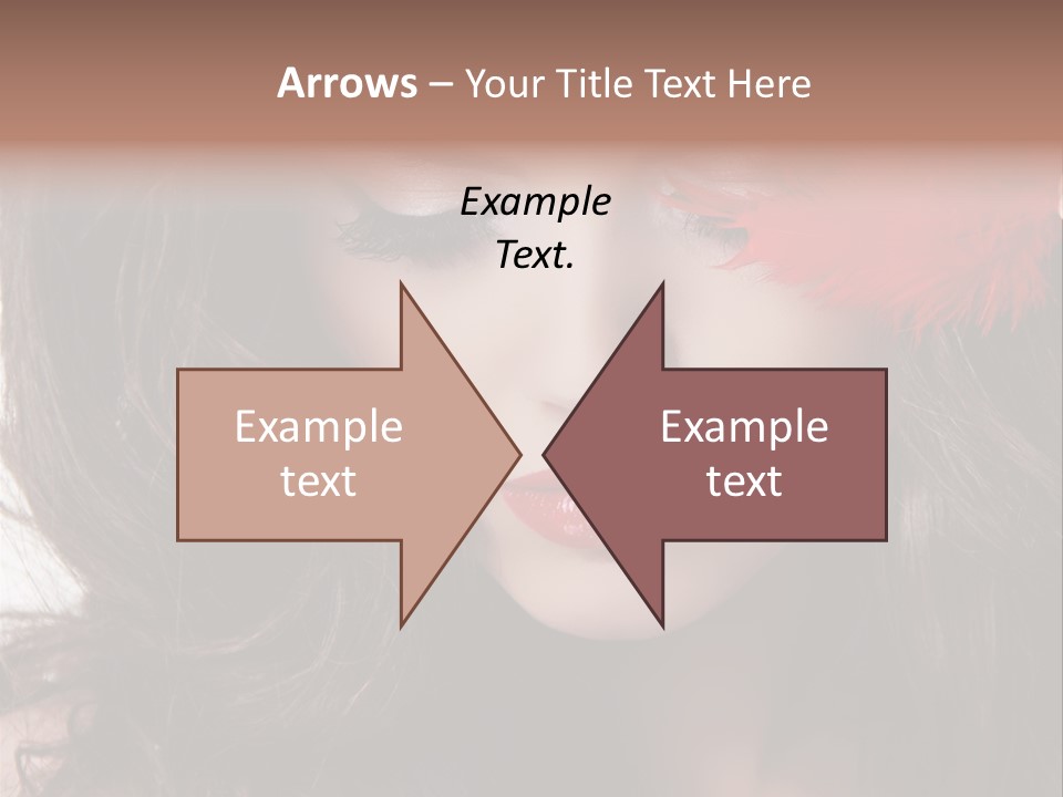 Feather Sensual Girl PowerPoint Template