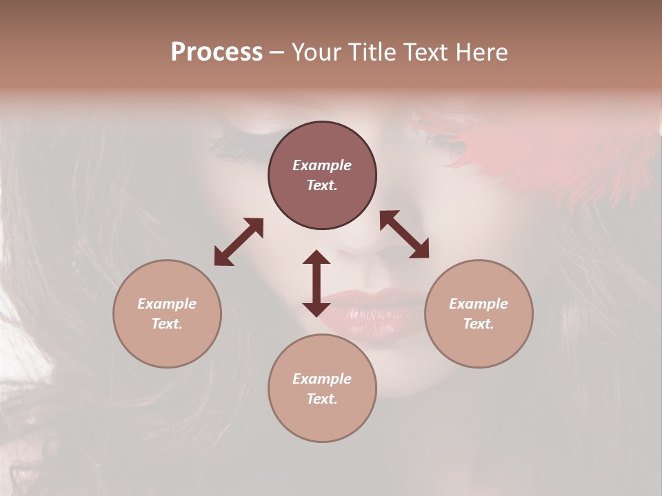 Feather Sensual Girl PowerPoint Template