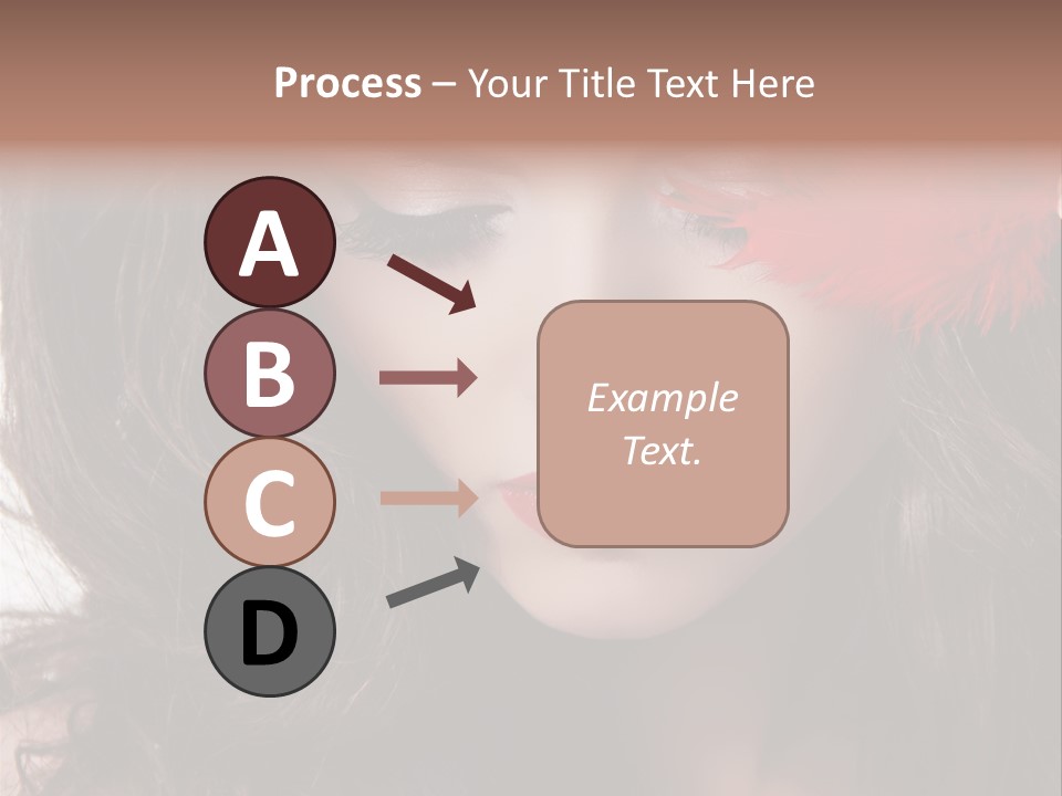 Feather Sensual Girl PowerPoint Template