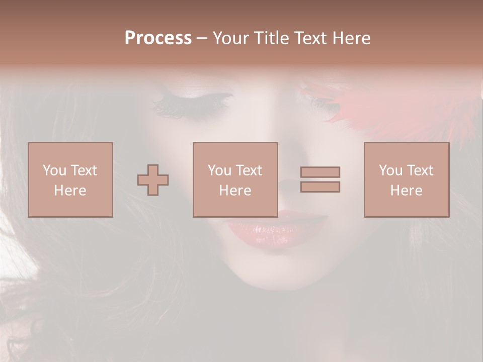 Feather Sensual Girl PowerPoint Template