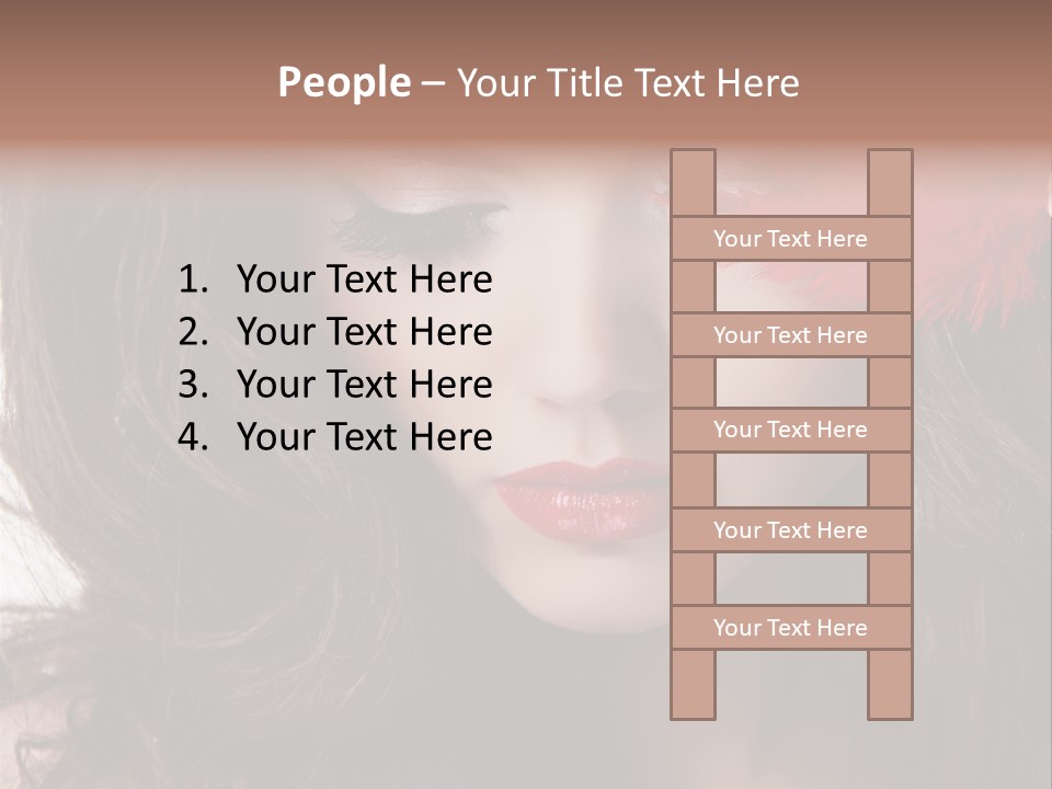 Feather Sensual Girl PowerPoint Template