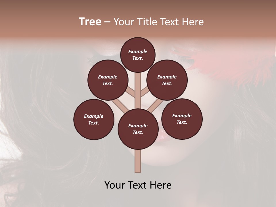 Feather Sensual Girl PowerPoint Template