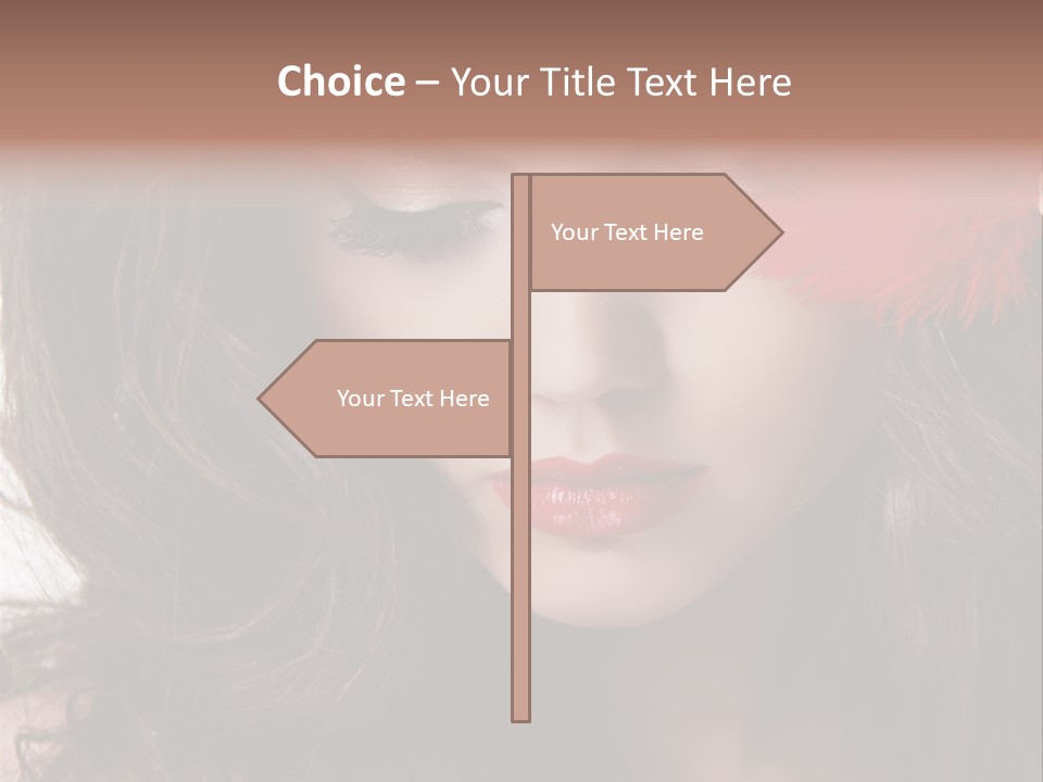 Feather Sensual Girl PowerPoint Template