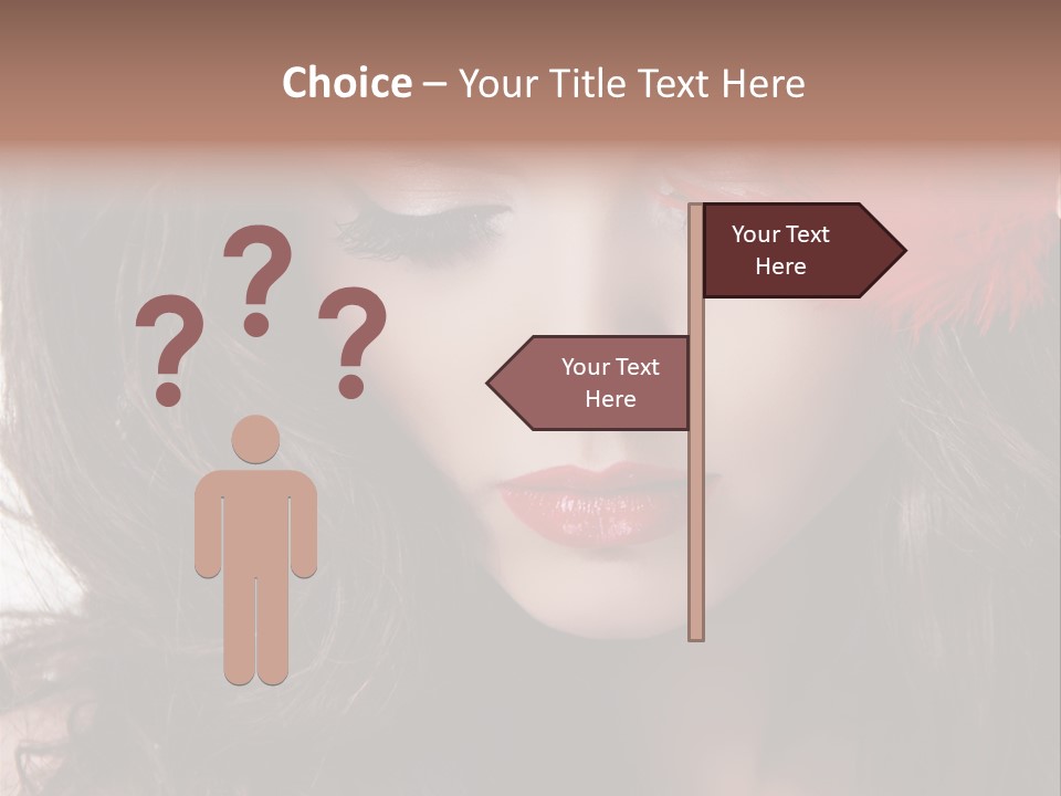 Feather Sensual Girl PowerPoint Template