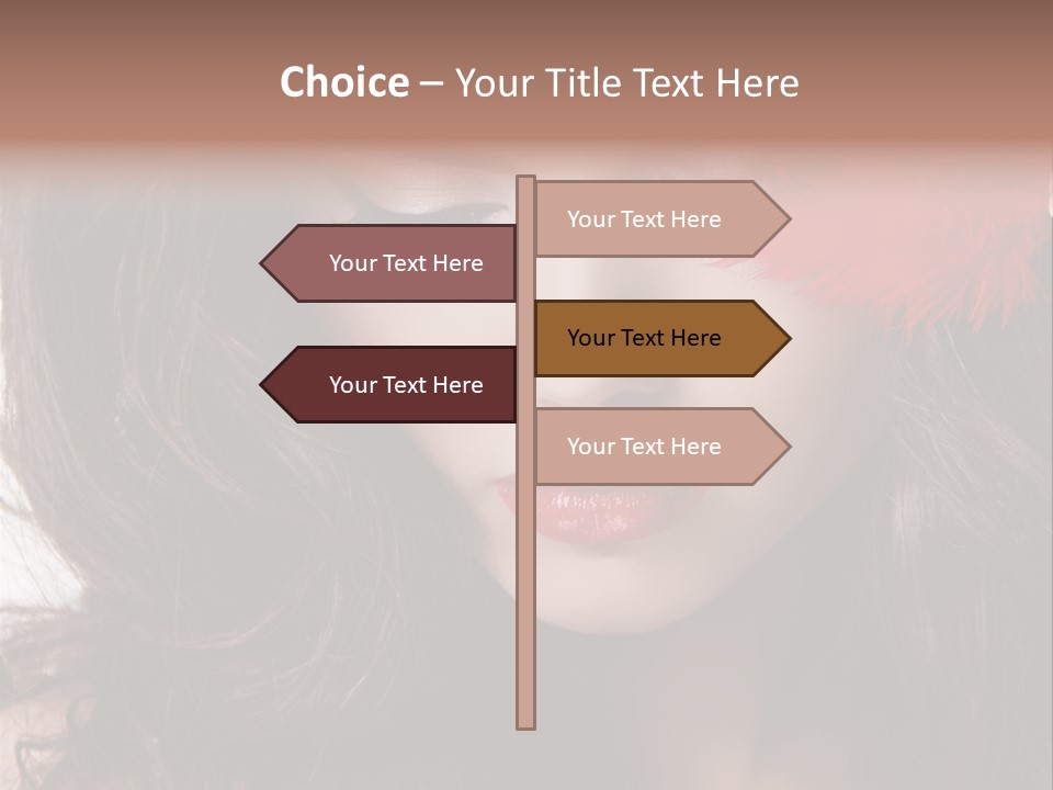 Feather Sensual Girl PowerPoint Template
