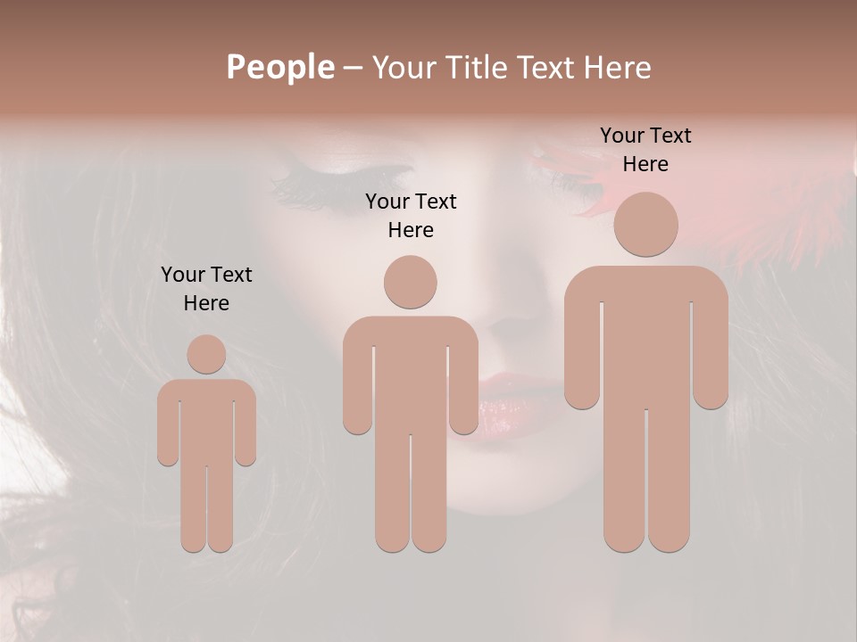 Feather Sensual Girl PowerPoint Template