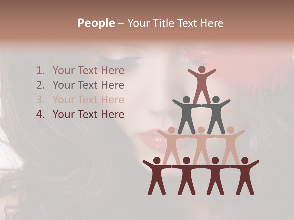 Feather Sensual Girl PowerPoint Template