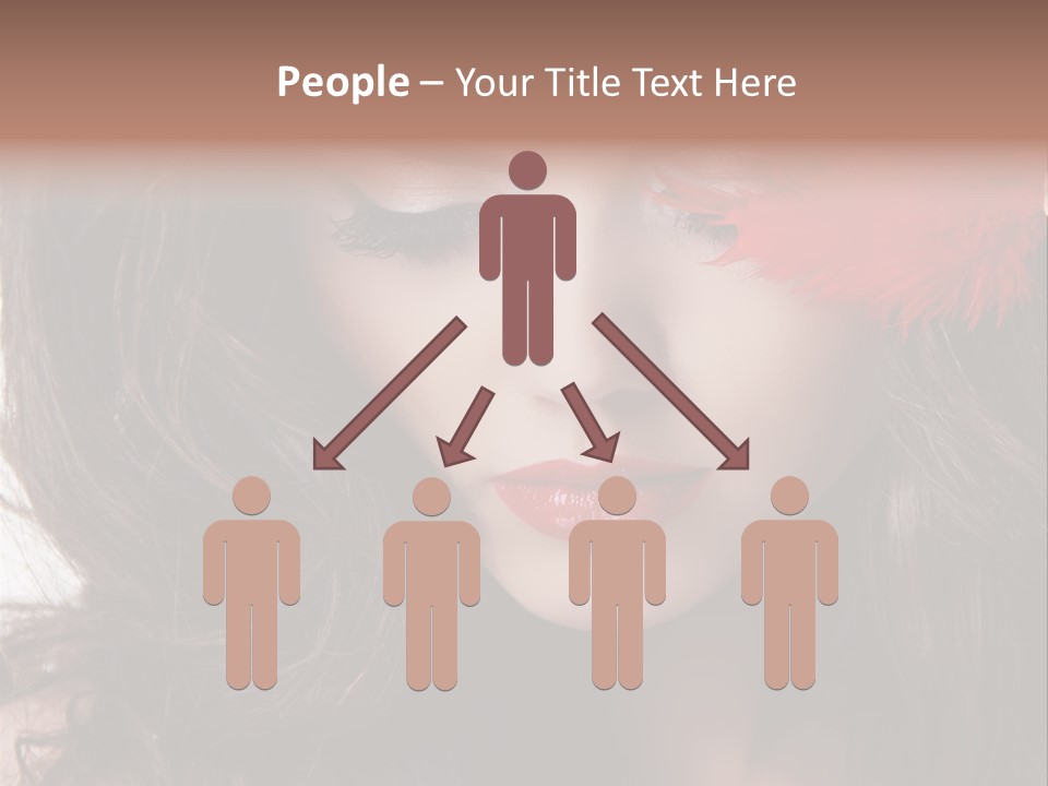 Feather Sensual Girl PowerPoint Template