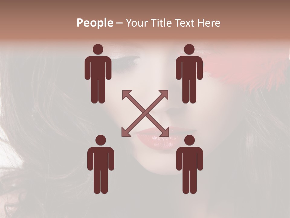 Feather Sensual Girl PowerPoint Template