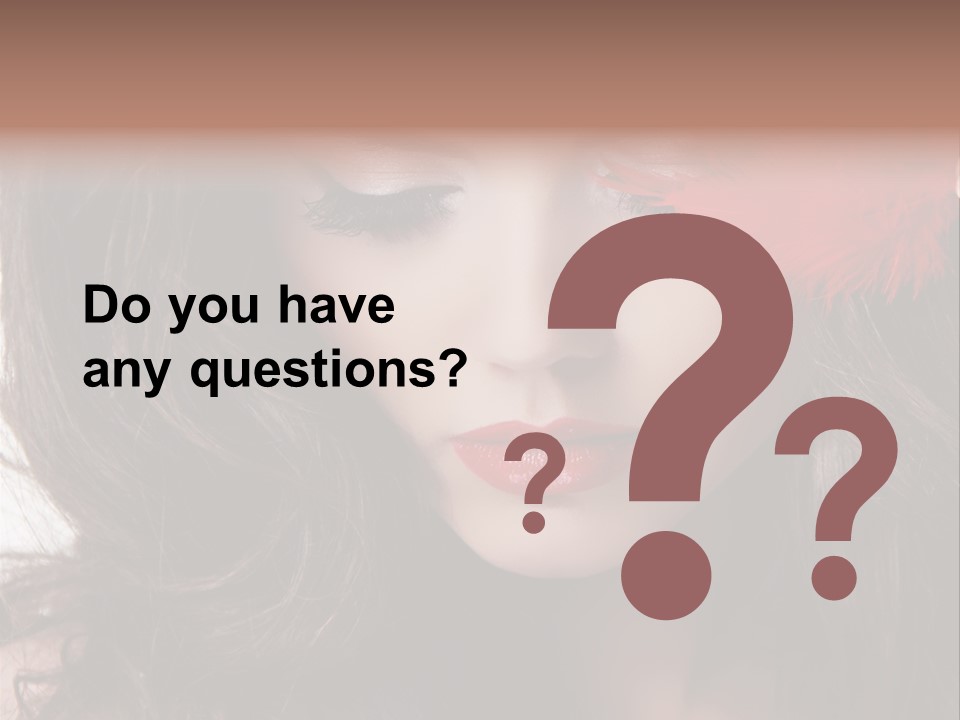 Feather Sensual Girl PowerPoint Template