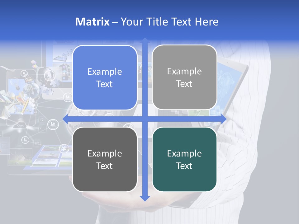 Holding Widgets Pad PowerPoint Template