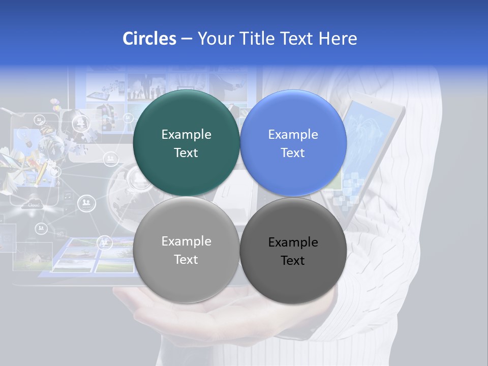 Holding Widgets Pad PowerPoint Template