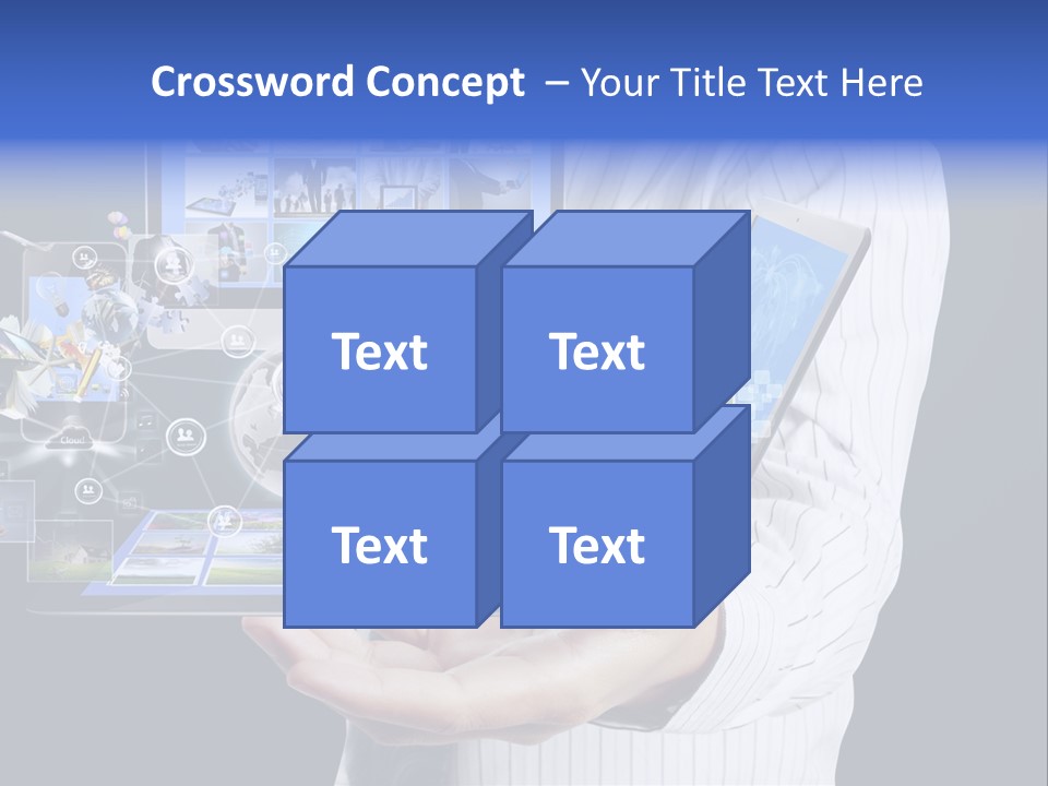 Holding Widgets Pad PowerPoint Template