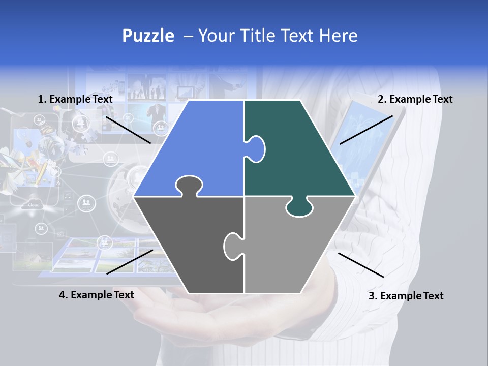 Holding Widgets Pad PowerPoint Template