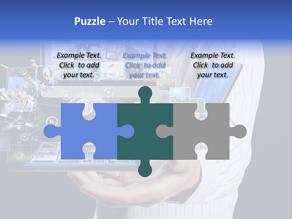 Holding Widgets Pad PowerPoint Template