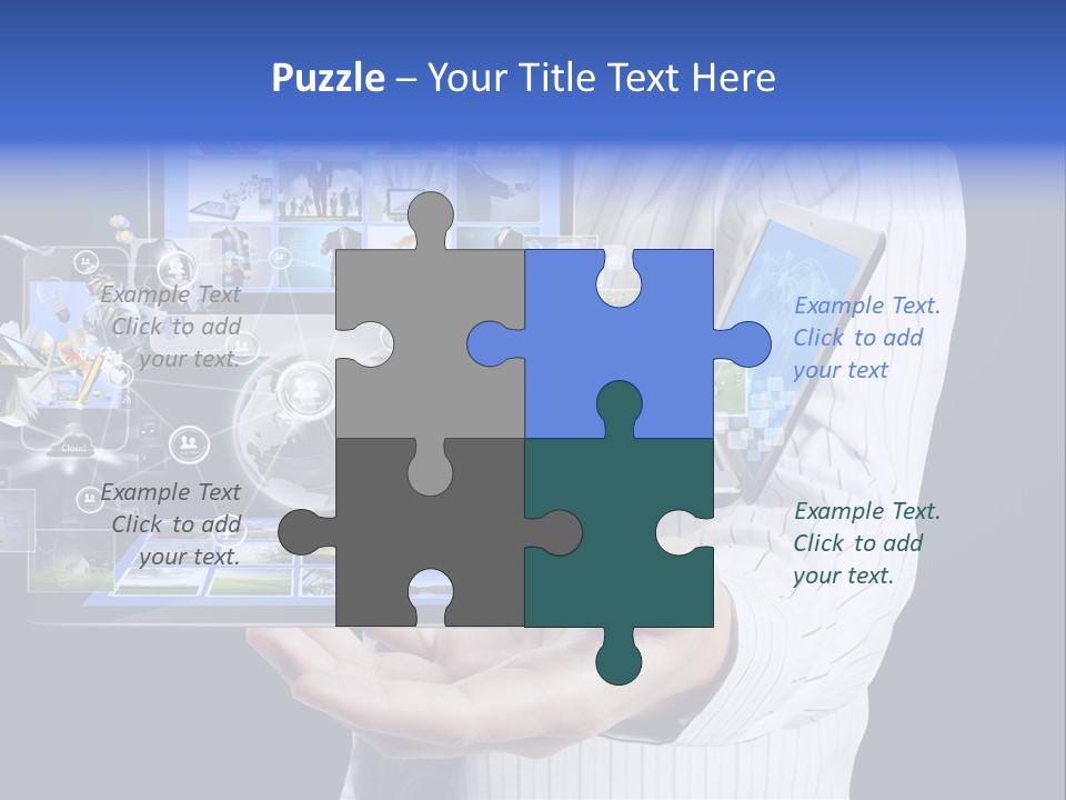 Holding Widgets Pad PowerPoint Template