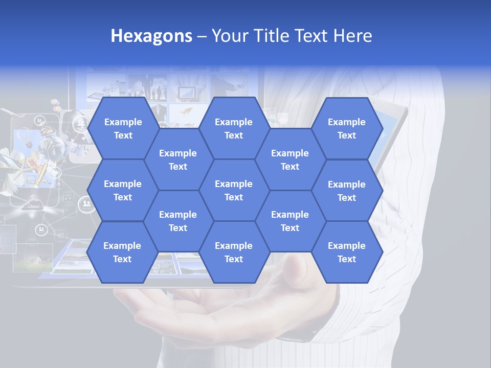 Holding Widgets Pad PowerPoint Template