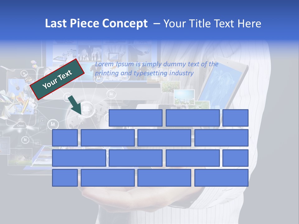 Holding Widgets Pad PowerPoint Template