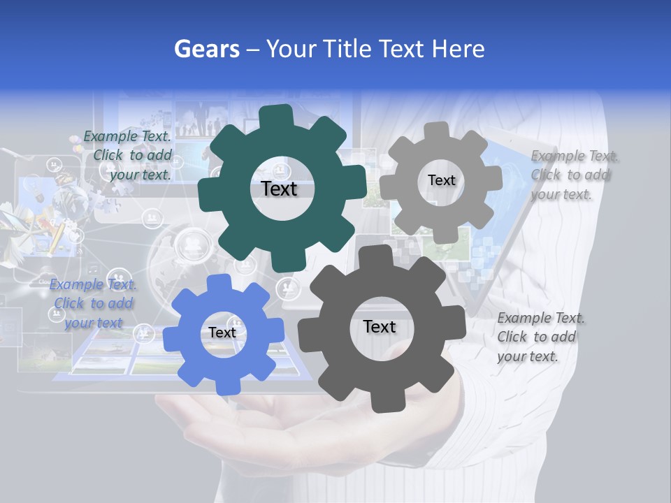 Holding Widgets Pad PowerPoint Template