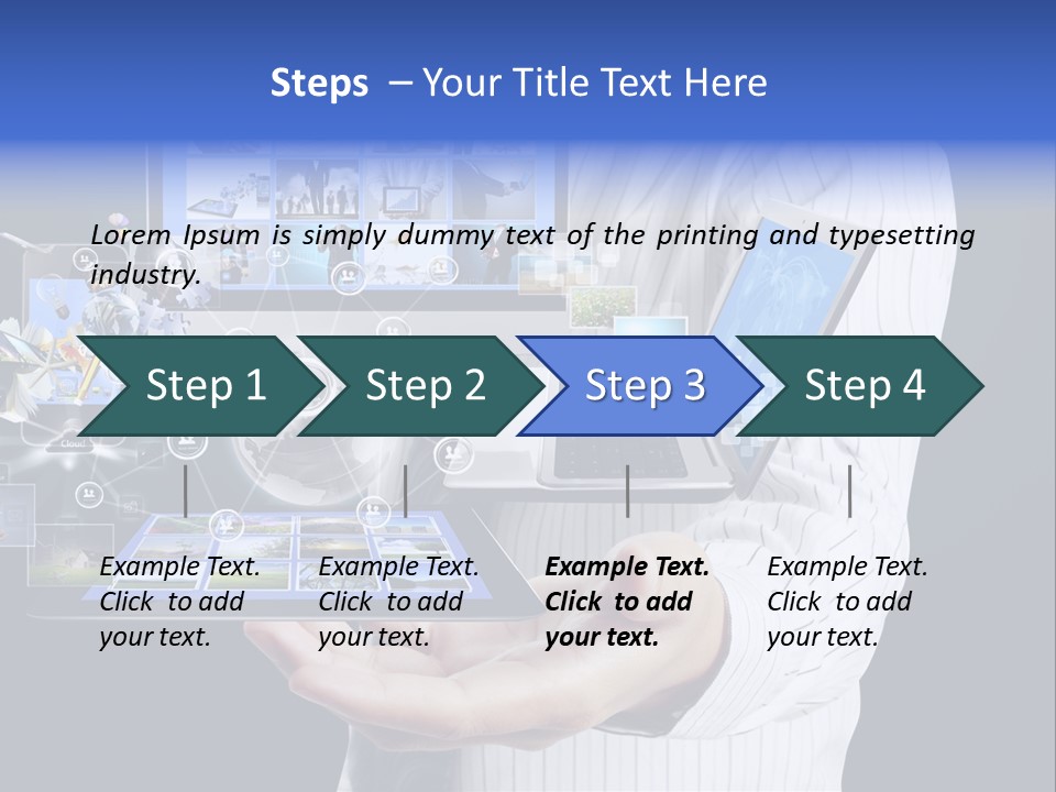 Holding Widgets Pad PowerPoint Template