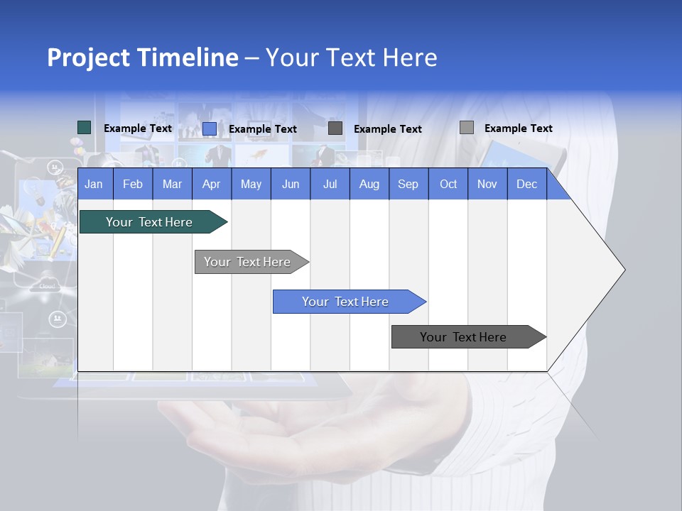 Holding Widgets Pad PowerPoint Template