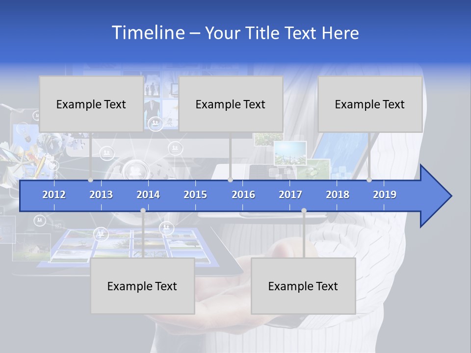 Holding Widgets Pad PowerPoint Template