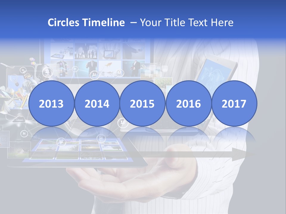 Holding Widgets Pad PowerPoint Template