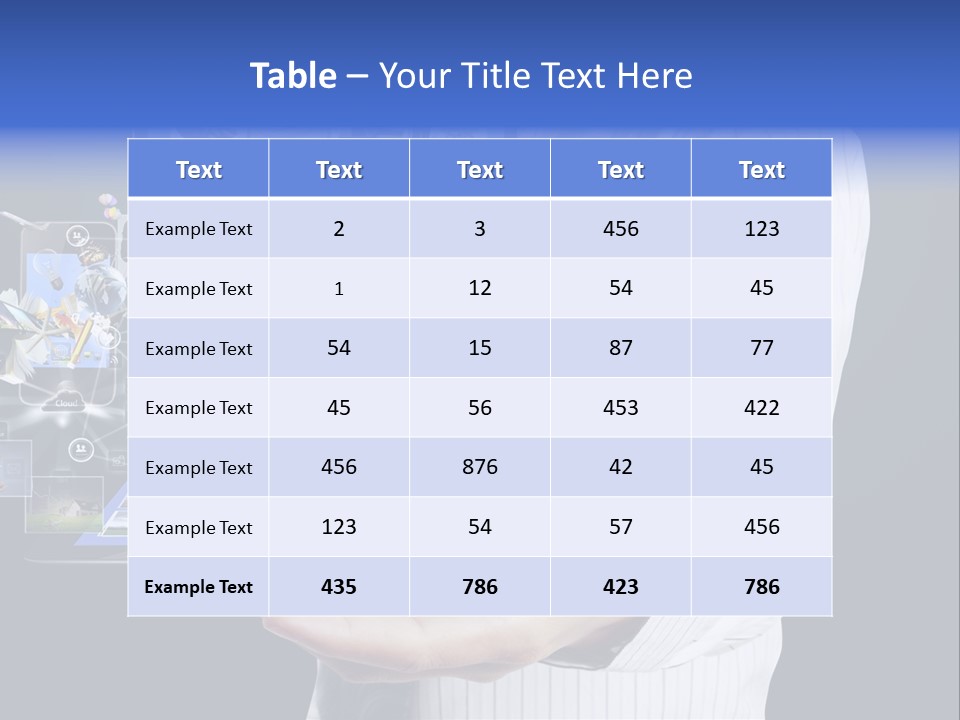 Holding Widgets Pad PowerPoint Template