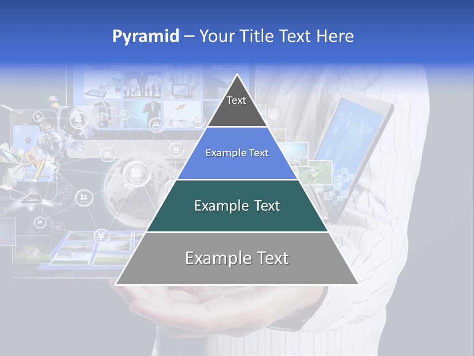Holding Widgets Pad PowerPoint Template