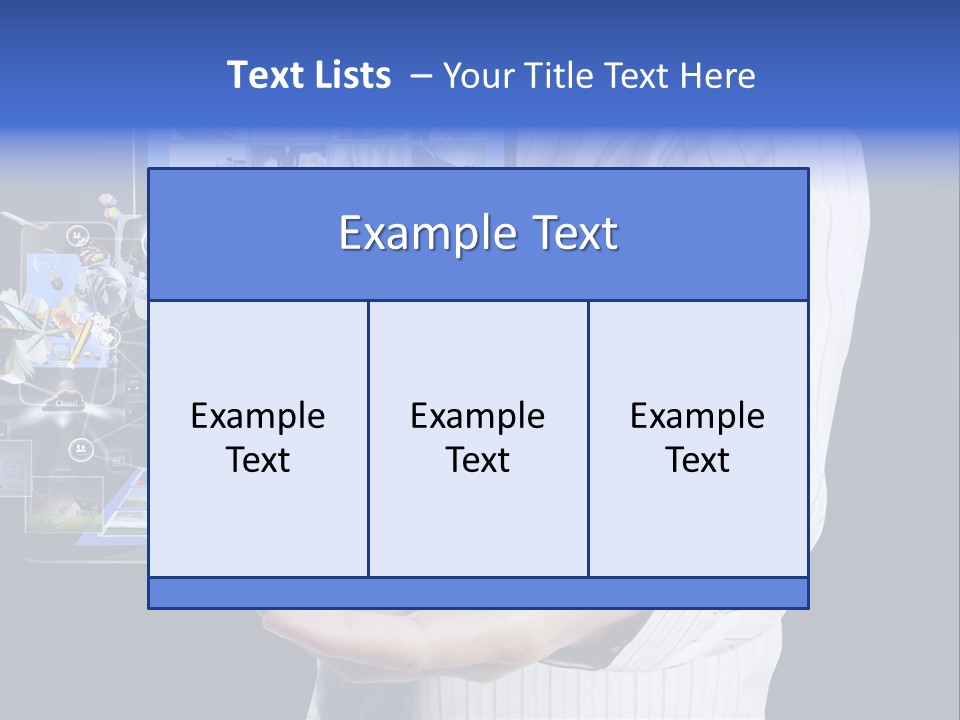 Holding Widgets Pad PowerPoint Template