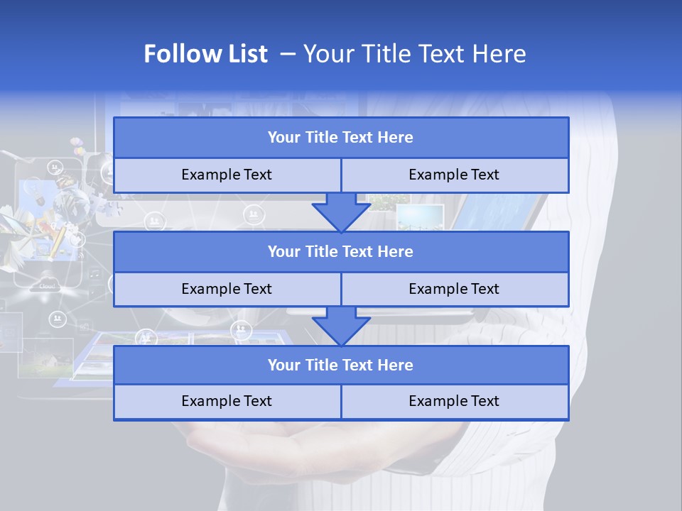 Holding Widgets Pad PowerPoint Template