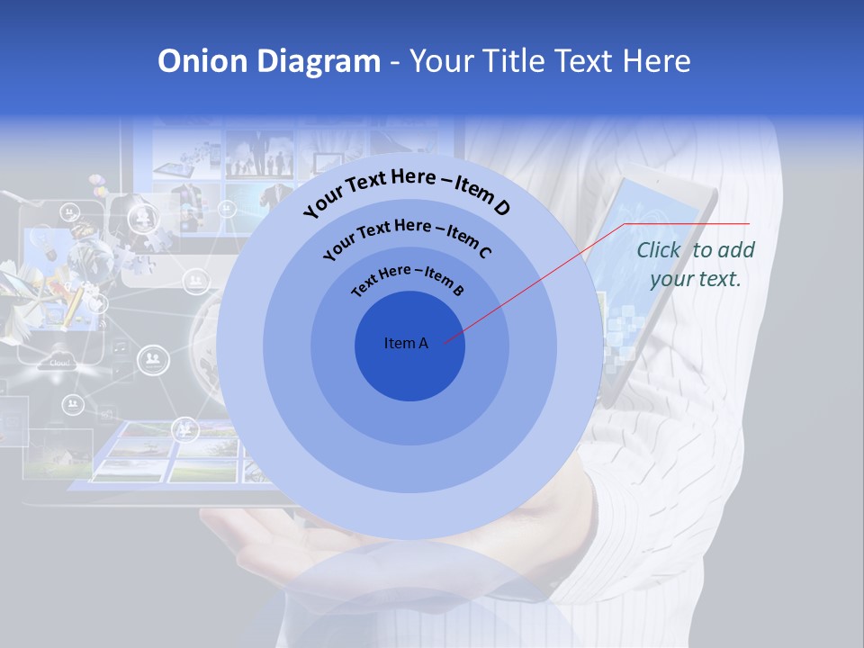 Holding Widgets Pad PowerPoint Template