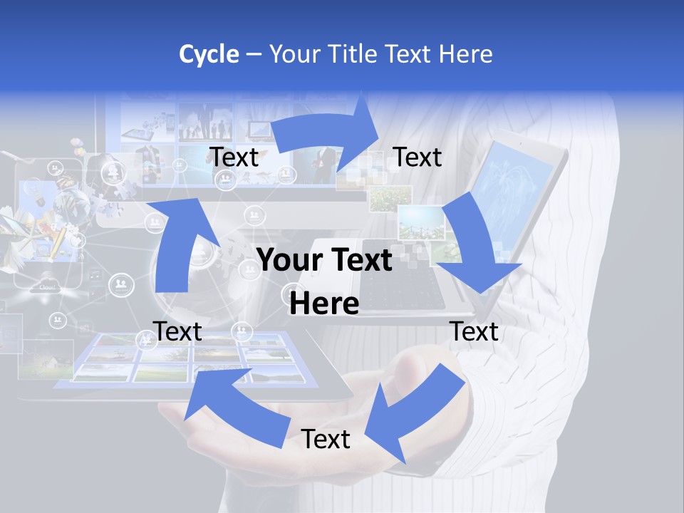 Holding Widgets Pad PowerPoint Template