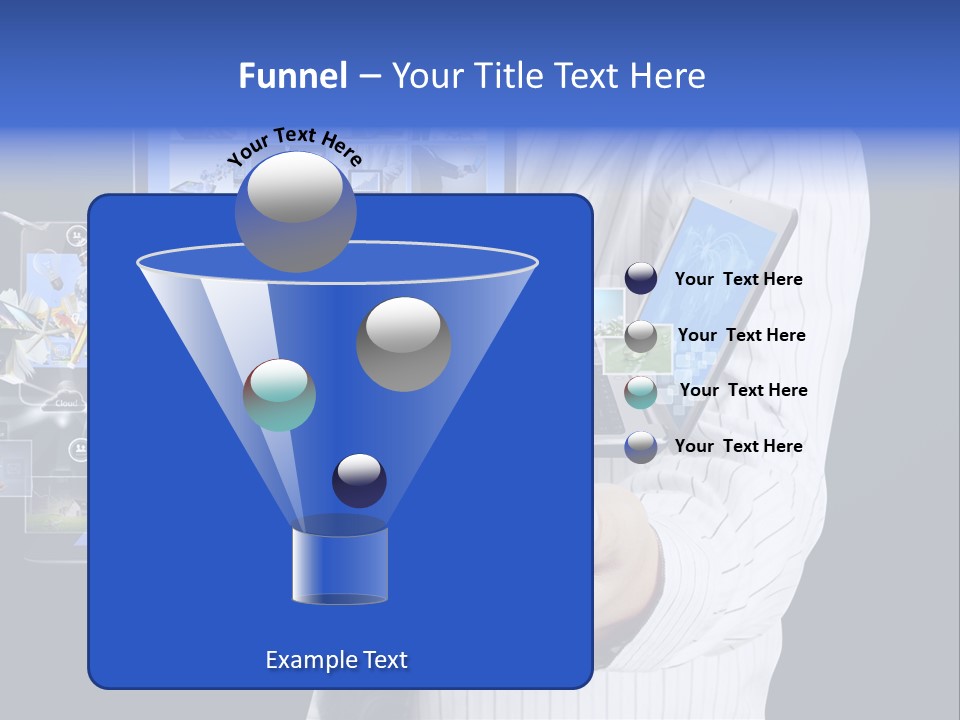 Holding Widgets Pad PowerPoint Template