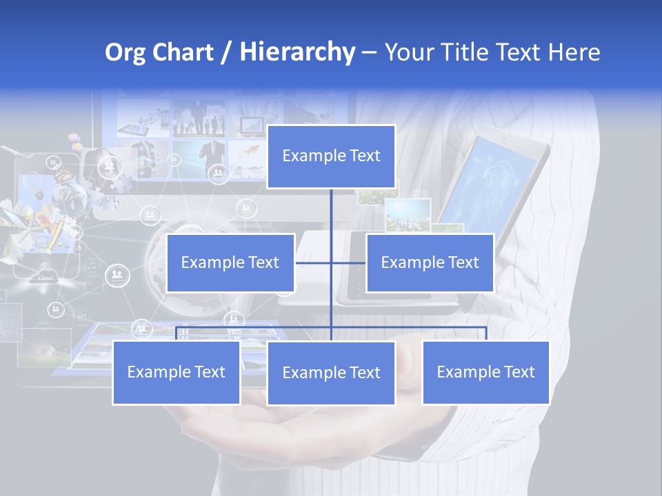 Holding Widgets Pad PowerPoint Template
