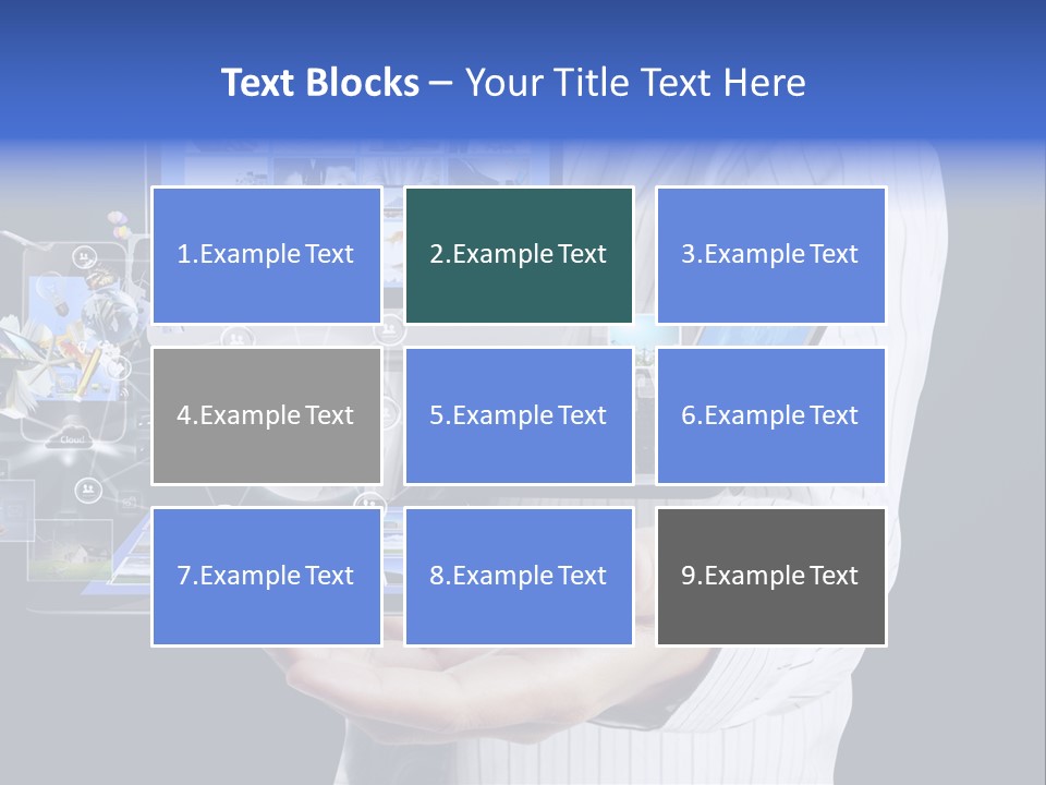 Holding Widgets Pad PowerPoint Template