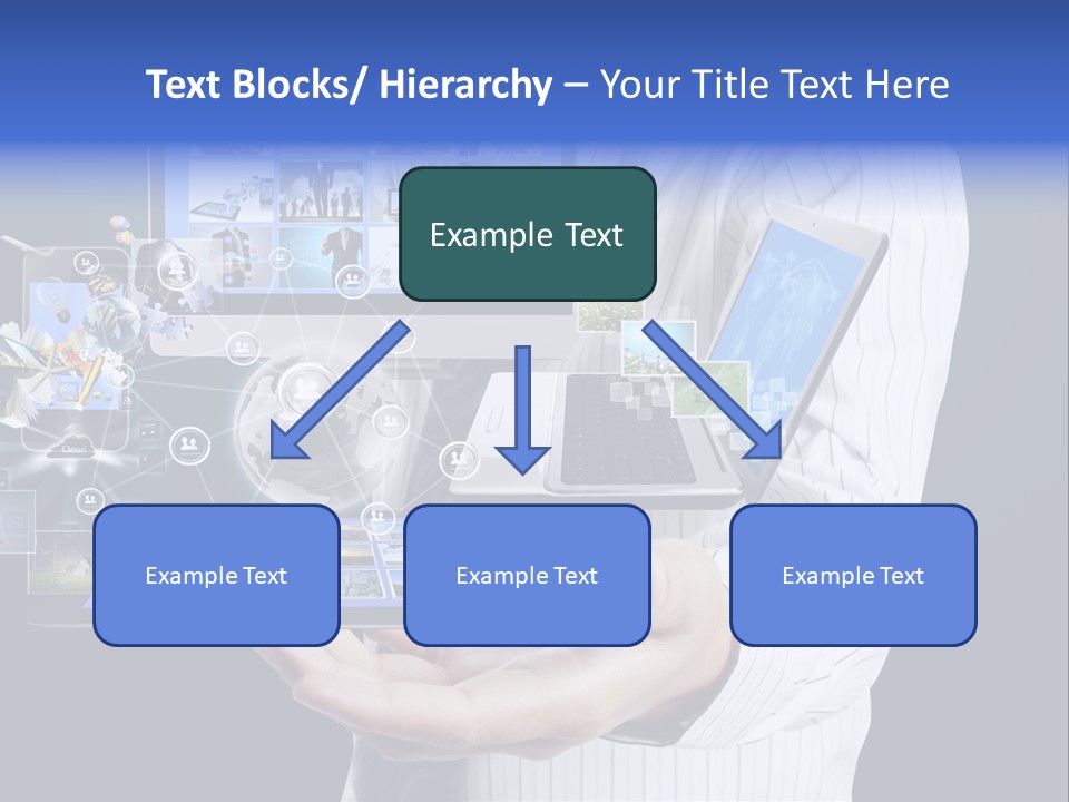 Holding Widgets Pad PowerPoint Template