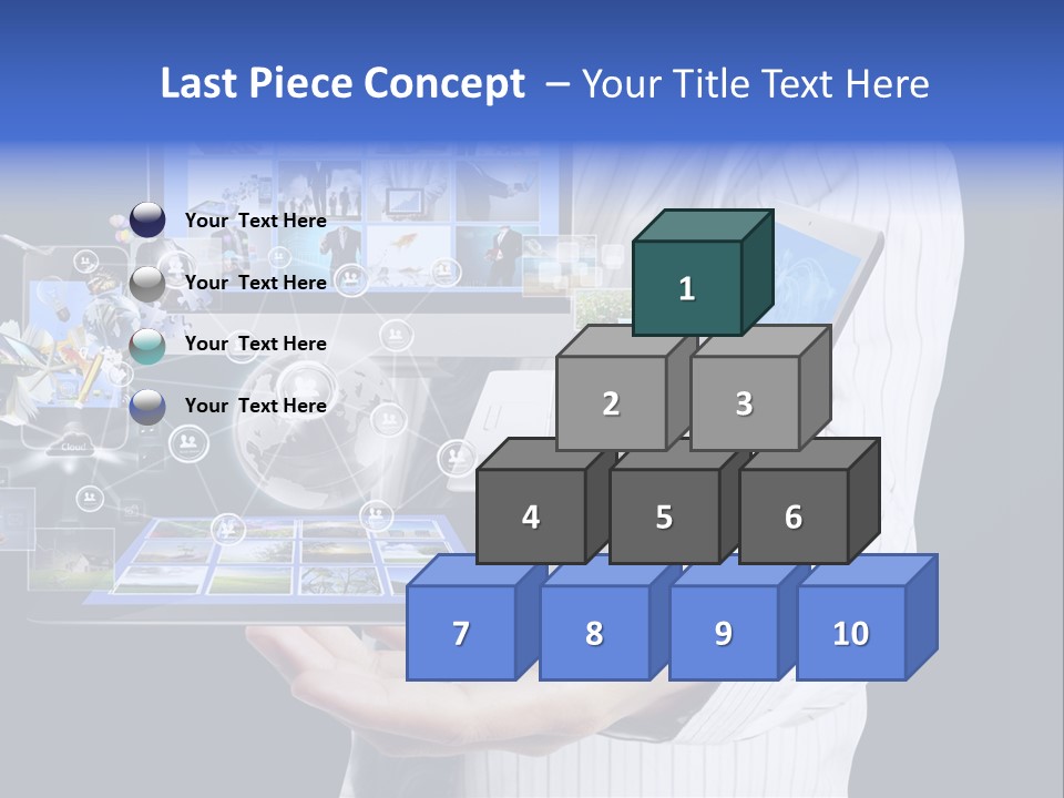 Holding Widgets Pad PowerPoint Template