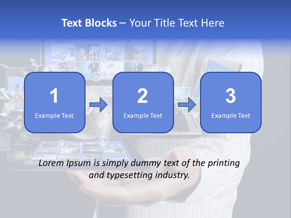 Holding Widgets Pad PowerPoint Template