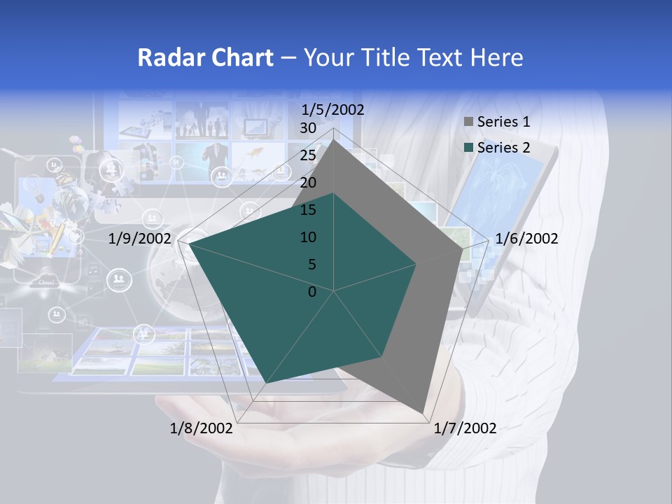 Holding Widgets Pad PowerPoint Template