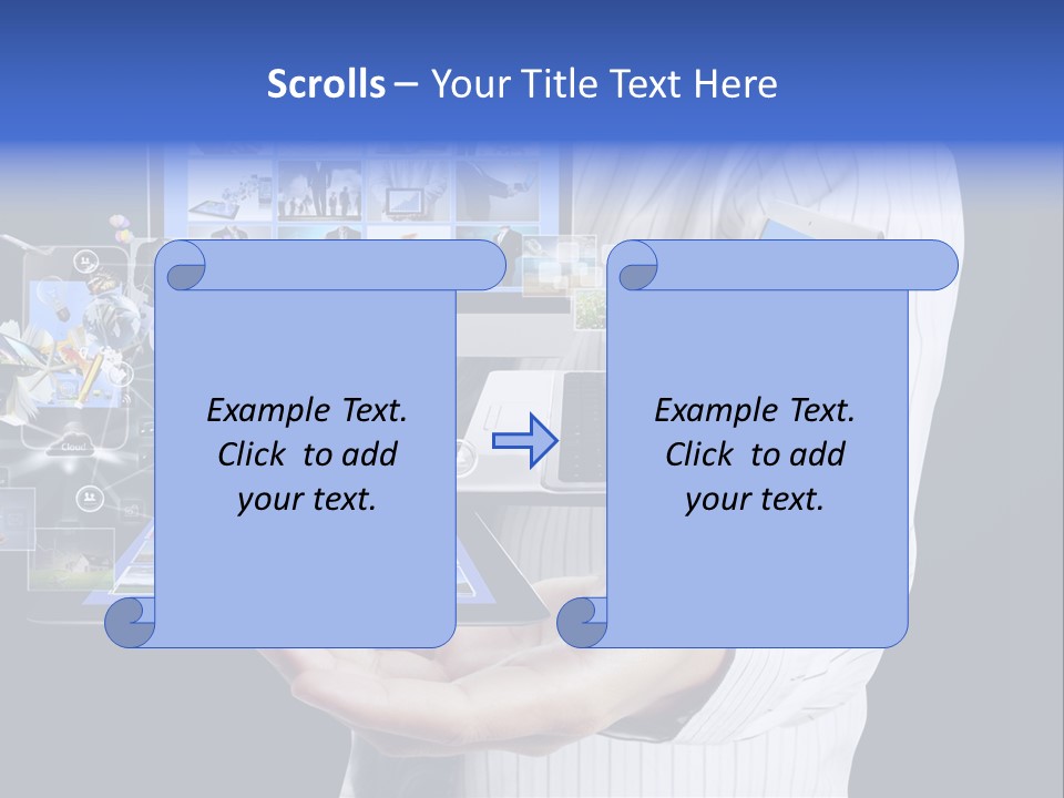 Holding Widgets Pad PowerPoint Template