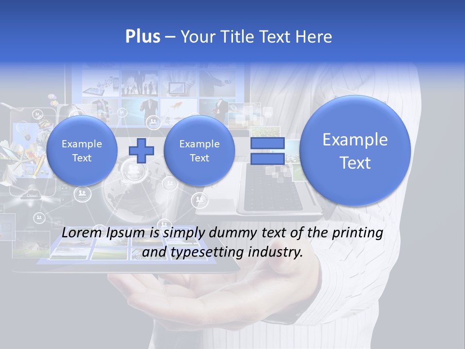 Holding Widgets Pad PowerPoint Template