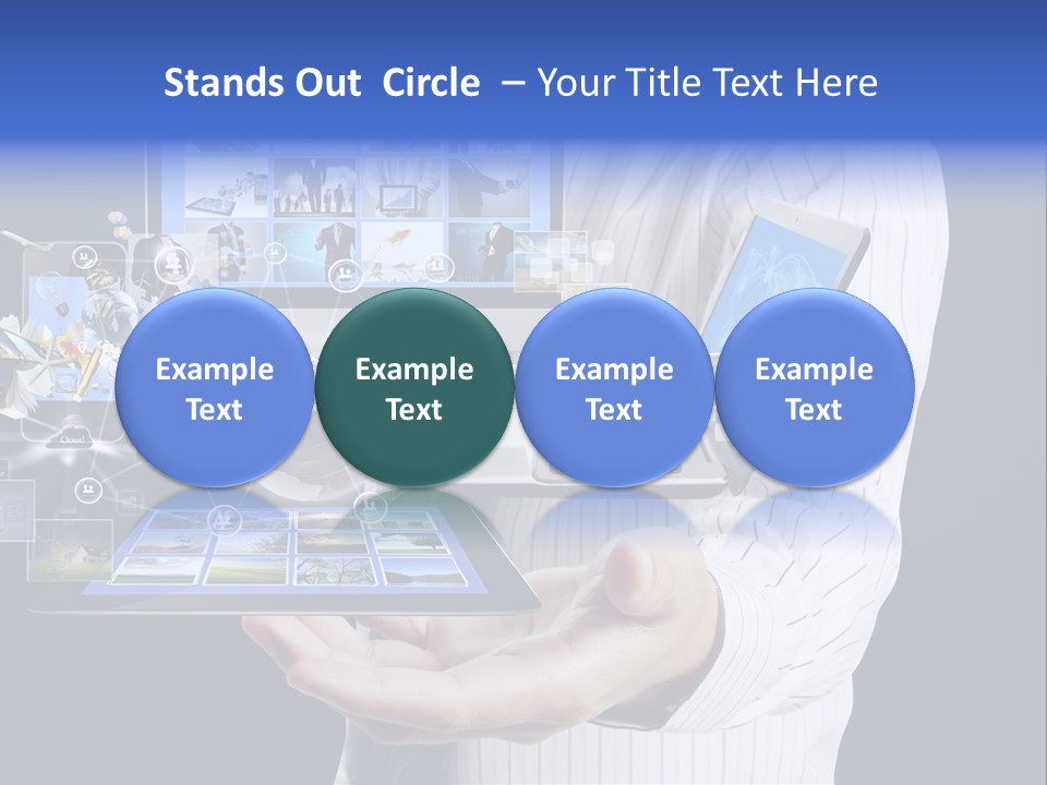 Holding Widgets Pad PowerPoint Template